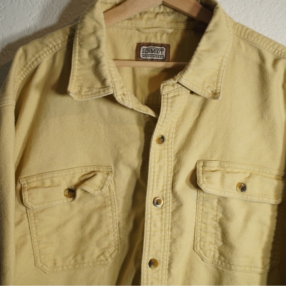 C.E. Schmidt Workwear Shirt Button Down Dijon Mustard 100% Cotton Heavy Duty 3XL - Picture 2 of 9
